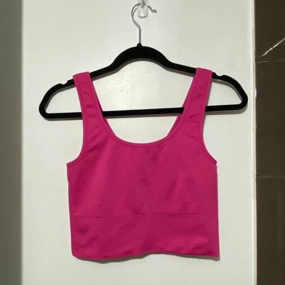 Athleta Aurora Seamless Scoop Crop Tank Hot Pink Size M - Picture 3 of 6